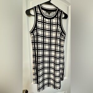 Black and white mini dress